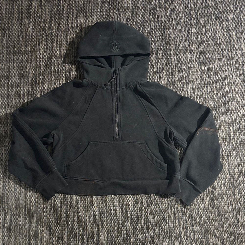 Lululemon Scuba Oversized 1/2 Zip Hoodie Cotton Fleece Size XS/S